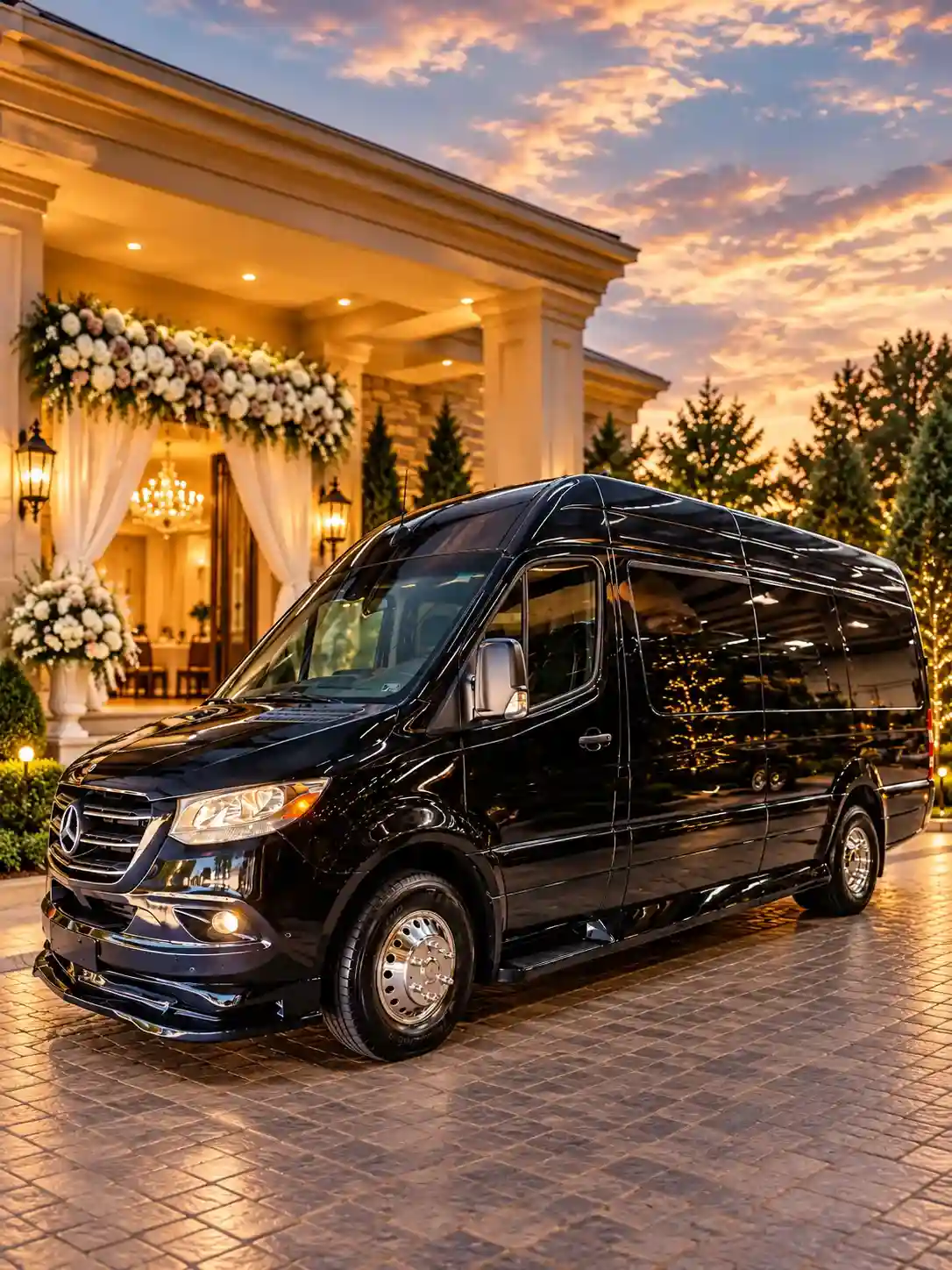Limo sprinter for wedding